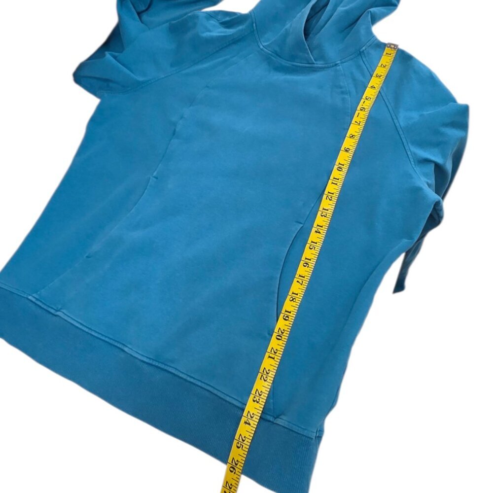 Lululemon Scuba Pullover Hoodie, Heathered Blue, Stretch Terry, Size 12 Womens - Picture 5 of 8